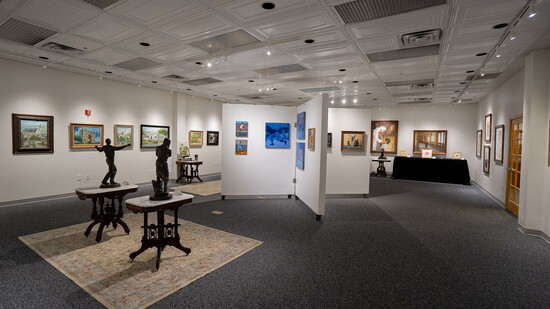 View of one of four galleries at Art Enclave.