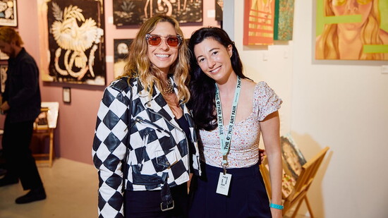 Guests attend The Other Art Fair in September 2024 at the Barker Hangar