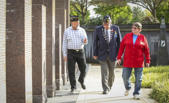 Former Post Commander David Charpentier, former Post Commander John Looker and Auxiliary member Marsha Giehls.