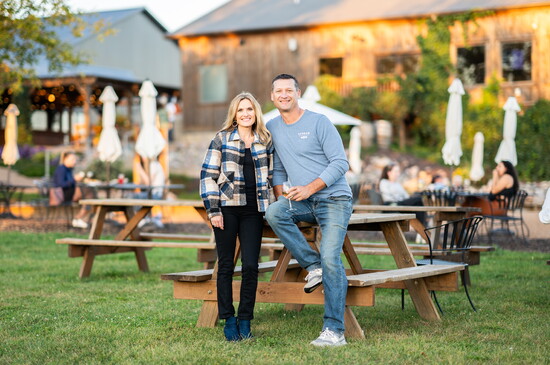Ashley and Aaron Schram, owners of Schram Vineyards