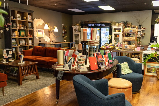 Wijaya sells books, flowers and crafts, Photo by Timeless Vision Media