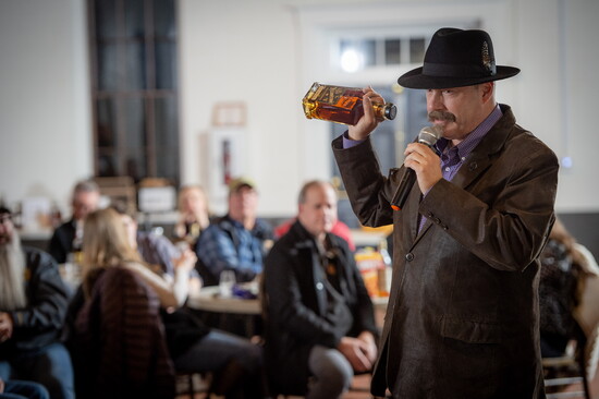 National Brand Ambassador Stephen Fante of Limestone Branch presents to the Bourbon Society of Greater Cincinnati.