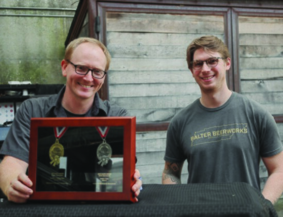 Will Rutemeyer, Head Brewer and co-founder of Balter Beerworks, with Jacob Giganti, brewer