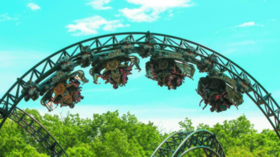 The Time Traveler at Silver Dollar City is billed as the world's fastest, steepest and tallest spinning coaster. We passed on this one! (Photo provided)