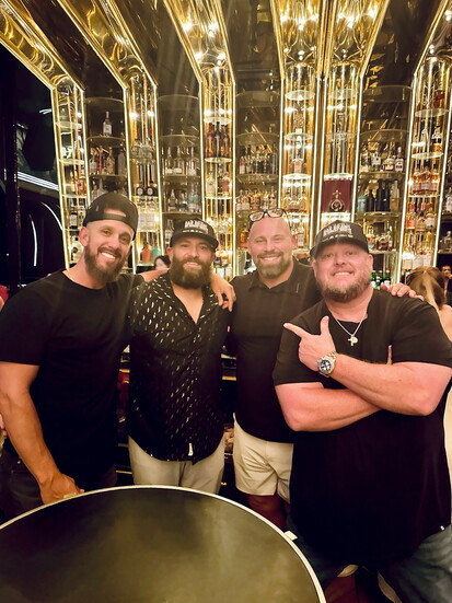 Beau with Guest Judges: Jonny Gomes (2-time World Series Champ), James Shields (MLB Pitcher/2011 All-Star), AQ Shipley, (Super Bowl Champ/Commentator, Cards