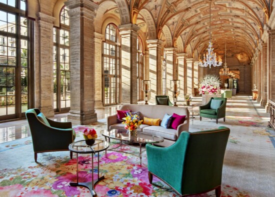The lobby at The Breakers is feminine and enchanting