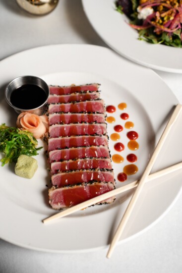 The Tuna Tataki offers incredibly fresh flavor.