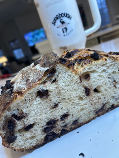 Marika’s chocolate chip sourdough.