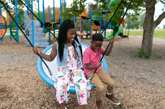 Eleanore and Zedek Fosah at E.H. Young Park