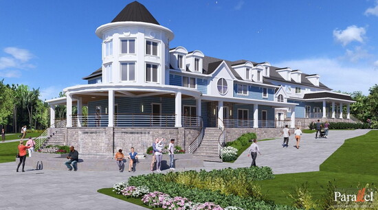 Projected Renderings of the Health, Wellness and Technology Center and Park