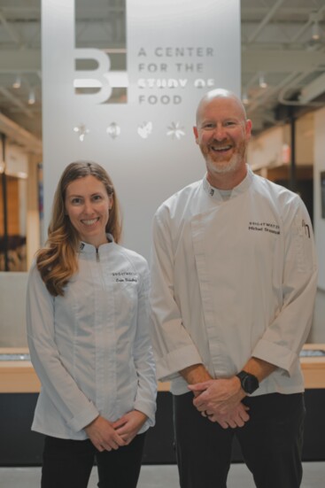 Chef Instructors Erin Valdez and Michael Drazsnzak.