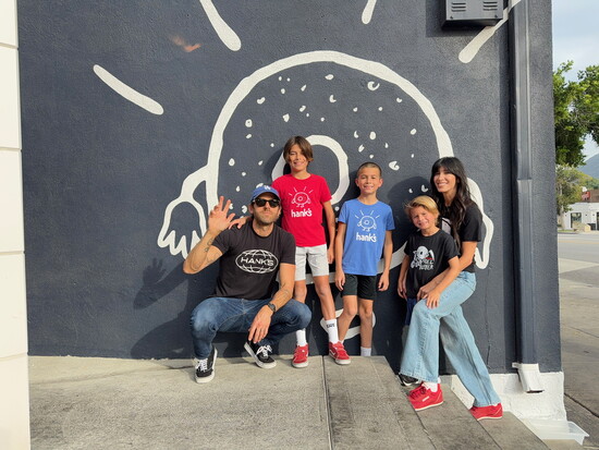 Hank’s founders Trevor and Kelley Faris with their three boys