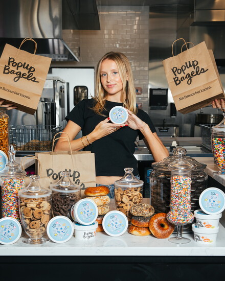 Brett Chody of Brett’s Bites at PopUp Bagels in Brentwood. Photo by Sydney Gawlik