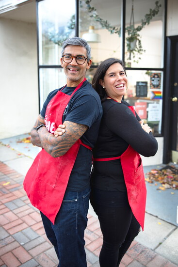 Chris Taharally and  Michelle Padover