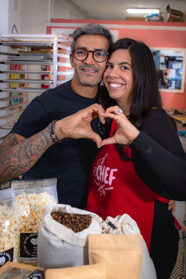 Chris Taharally and  Michelle Padover