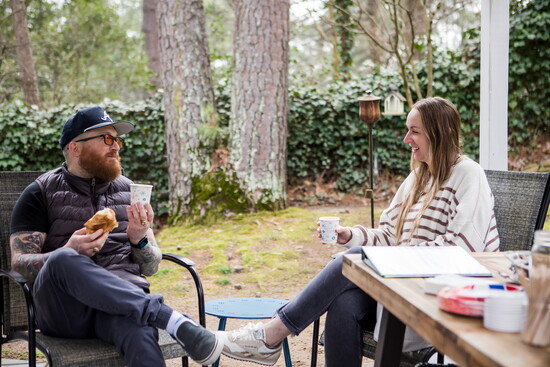 There's plenty of coffee and conversation at the Smith's Back Porch Coffee events.