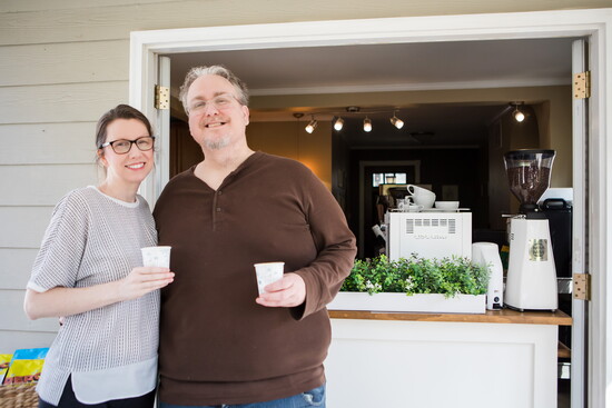 Brendan and Pamela Smith hold Back Porch Coffee events for neighbors and area residents.