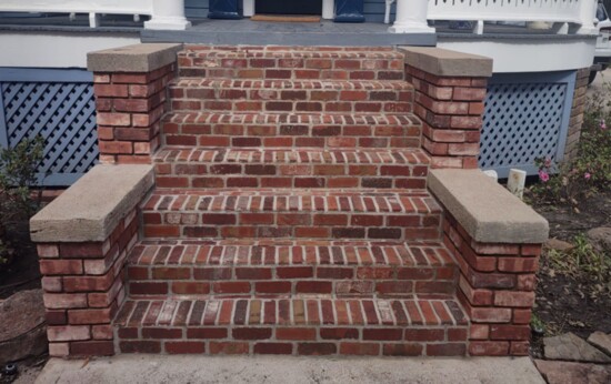 Brick Restoration has made this home's entry brand new.