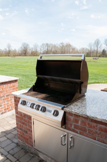 Finer Lawn's handiwork can be seen on this patio with built-in barbecue and pergola at Tony Sottile's house. 