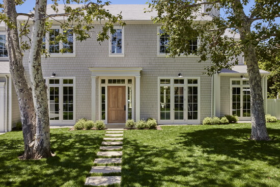 The home's classic exterior