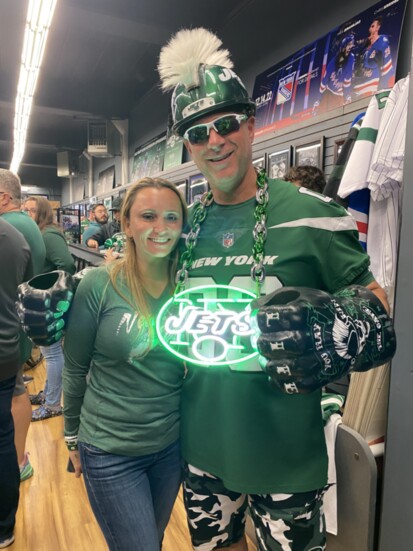 Jets fans at the Jets Players meet and greet event.