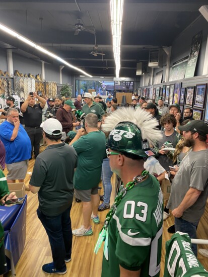 Fans inside of Legends Gallery. 