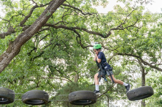 Texas TreeVentures' hanging tire course (Photo credit: Syed Abbas)