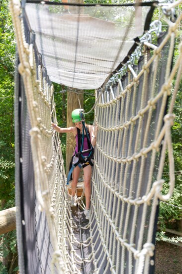 Test your agility on a rope bridge at Texas TreeVentures (Photo credit: Syed Abbas) 