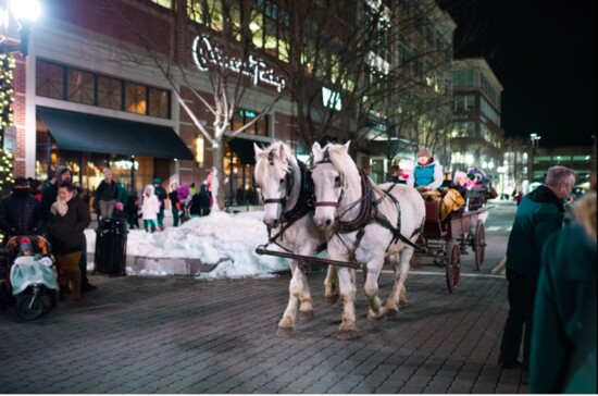 The Holiday Stroll horse-drawn carriage