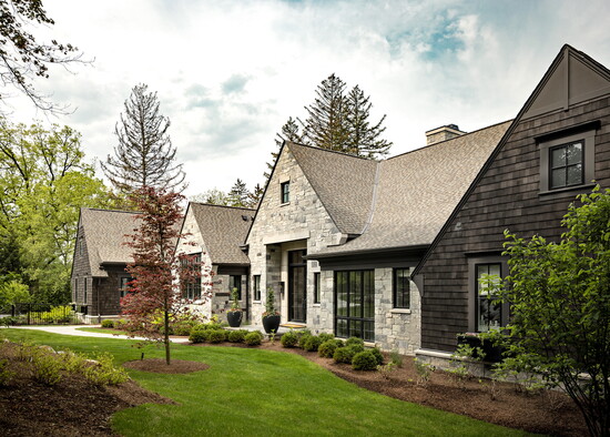 The exterior of the Rouge Rive home in Bloomfield Hills.