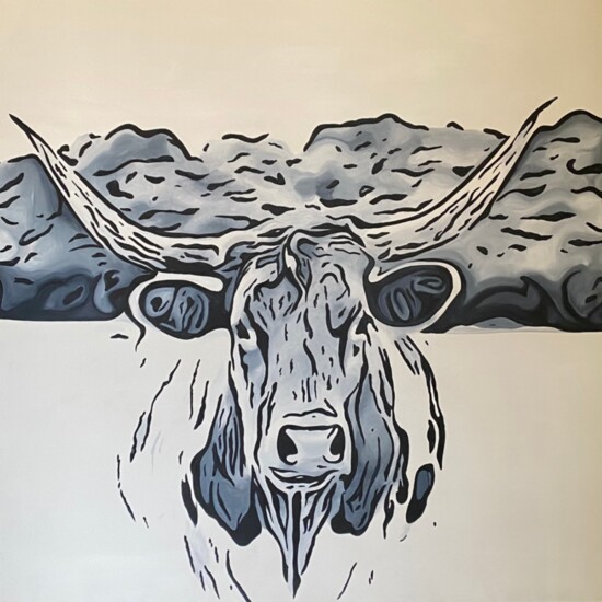 Cow Painting by Oliva Bennett