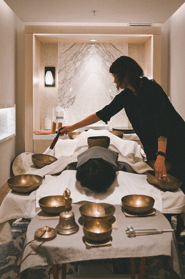 Spa-like services include massages and soothing sound baths