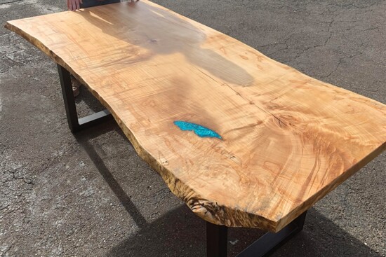 Live Edge Table WithInlay