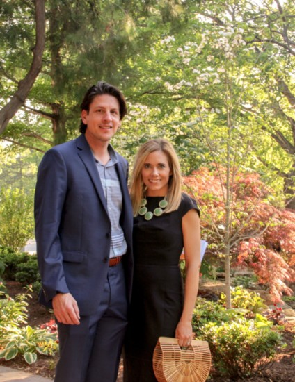 Tom and Nina Butchko enjoy an outdoor event at the Harweldon Mansion.