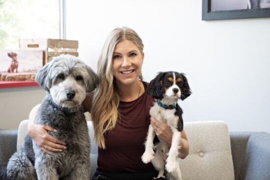 Rachel Mairose and her rescue pups.