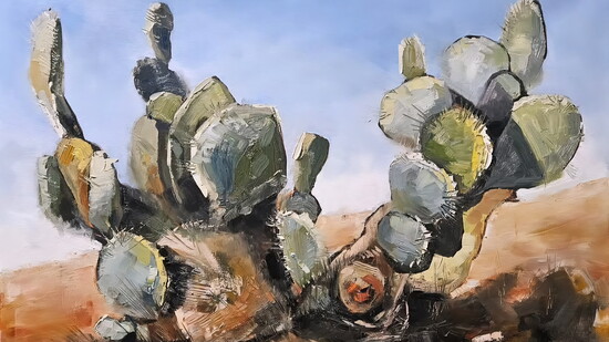 "Conjoined" painting by Matthew Pinkus