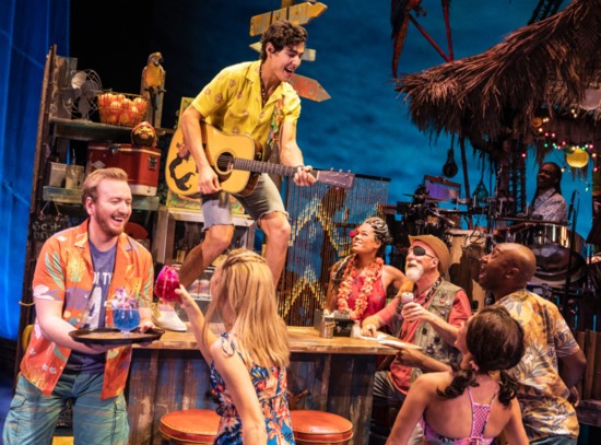 Company of the national tour, Jimmy Buffett’s Escape to Margaritaville. Photo by Matthew Murphy