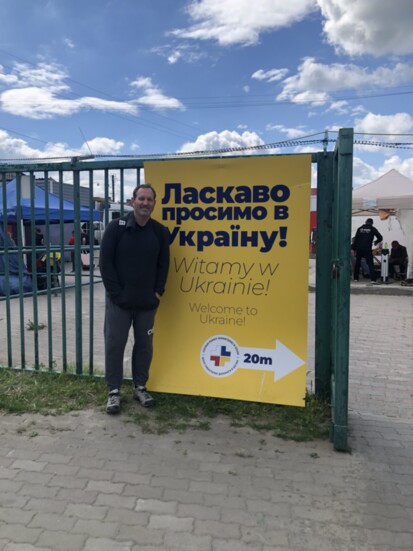 Guy Brandt at the border to Ukraine