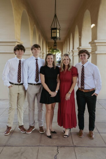 2025 Fashion Show Chairs Erica Cozby and Anne Brislin with their sons