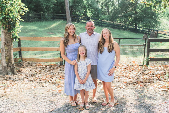 Brad, Heather and their daughters. 