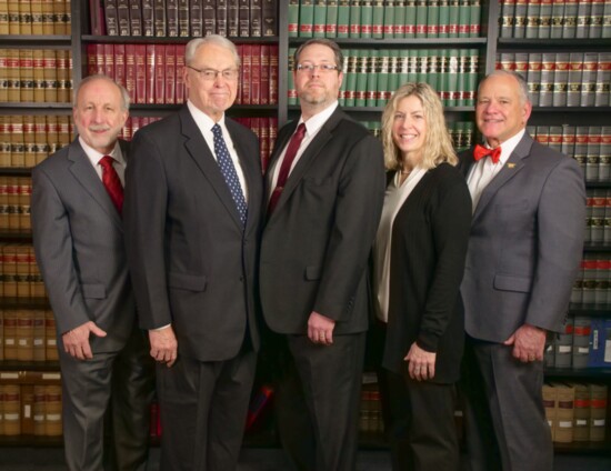The Estate & Elder legal team from L-R, Frank A. May, Walter A. Twachtmann, Jr. Simon J. Lebo, Nancy W. Tonucci, Timothy R.E. Keeney.