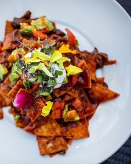 Bosscat Kitchen & Libations offers its signature brunch items seven days per week. Short Rib Chilaquiles, Photo by Jen Wales