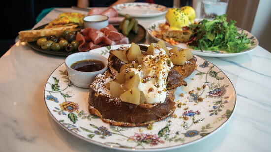 Carmelized French Toast takes center stage at Atira and Kat's brunch outing at Nettuno.