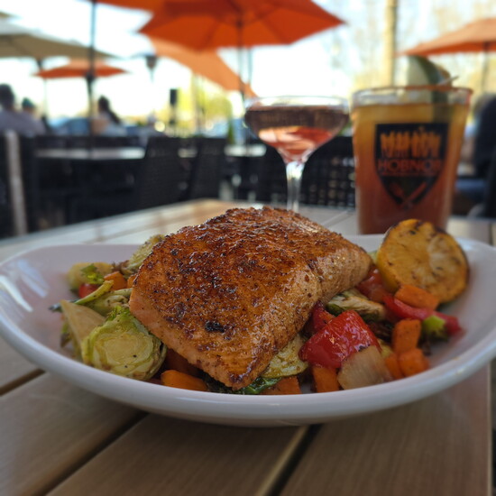 Glazed Salmon at HOBNOB