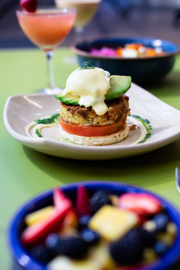 Crab Benedict at Snooze