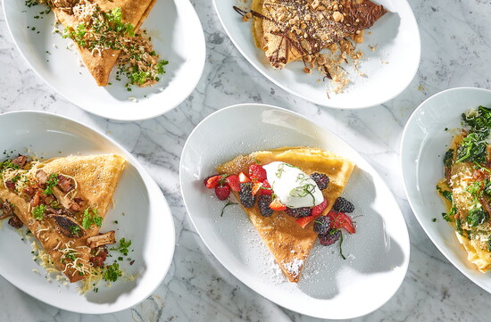 Various crêpes at La Belle Helene 