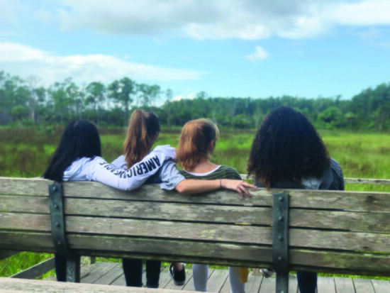 Teen girls visit the Audubon's Corkscrew Swamp Sanctuary as part of Youth Haven's Enrichment Program