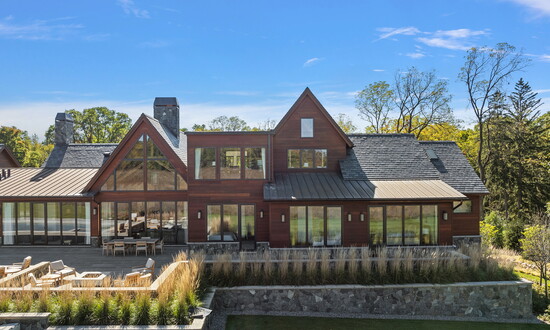 A modern masterpiece in Barton Hills built by Johnson Brothers Construction. Photo by Skyview Experts.