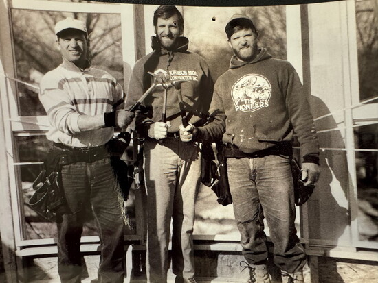 Don and Tom Johnson, pictured here with Bill Johnson, have been in the trades for more than 40 years. Photo courtesy of Johnson Brothers Construction.