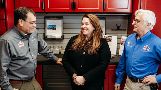 From Left: Owner Tony Sigillito, Senior Designer Kathryn O'Brien, and General Manager Russell Pastor